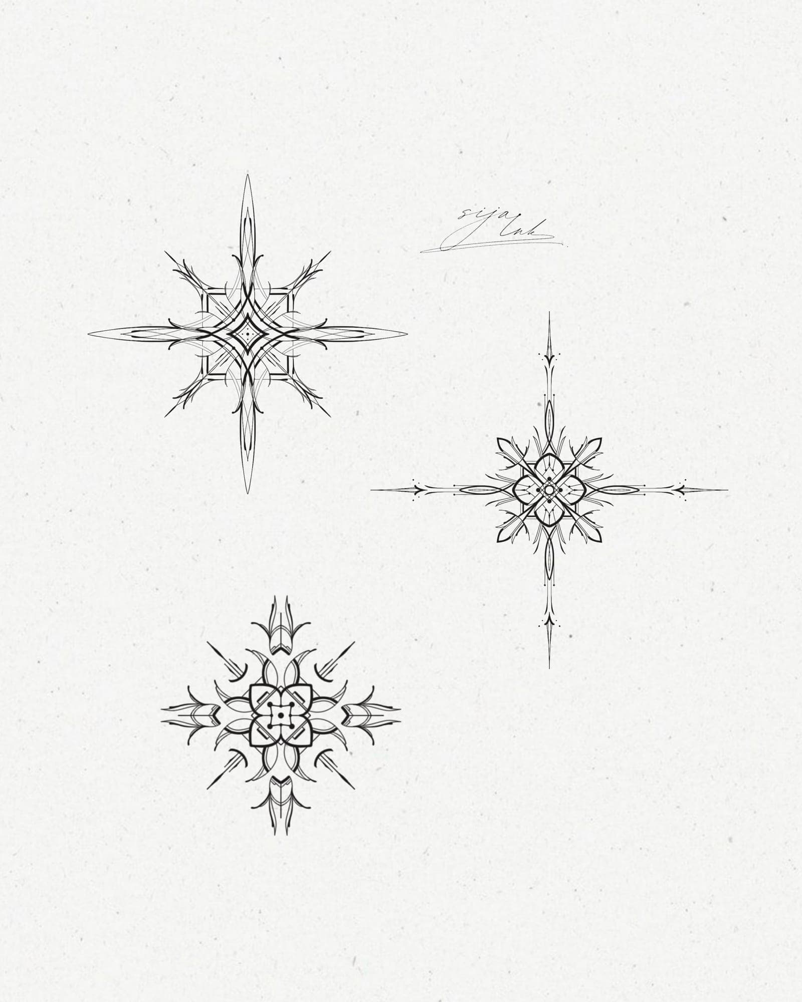 Available tattoo design – Star Ornaments · №11 – SIJA.INK Zürich