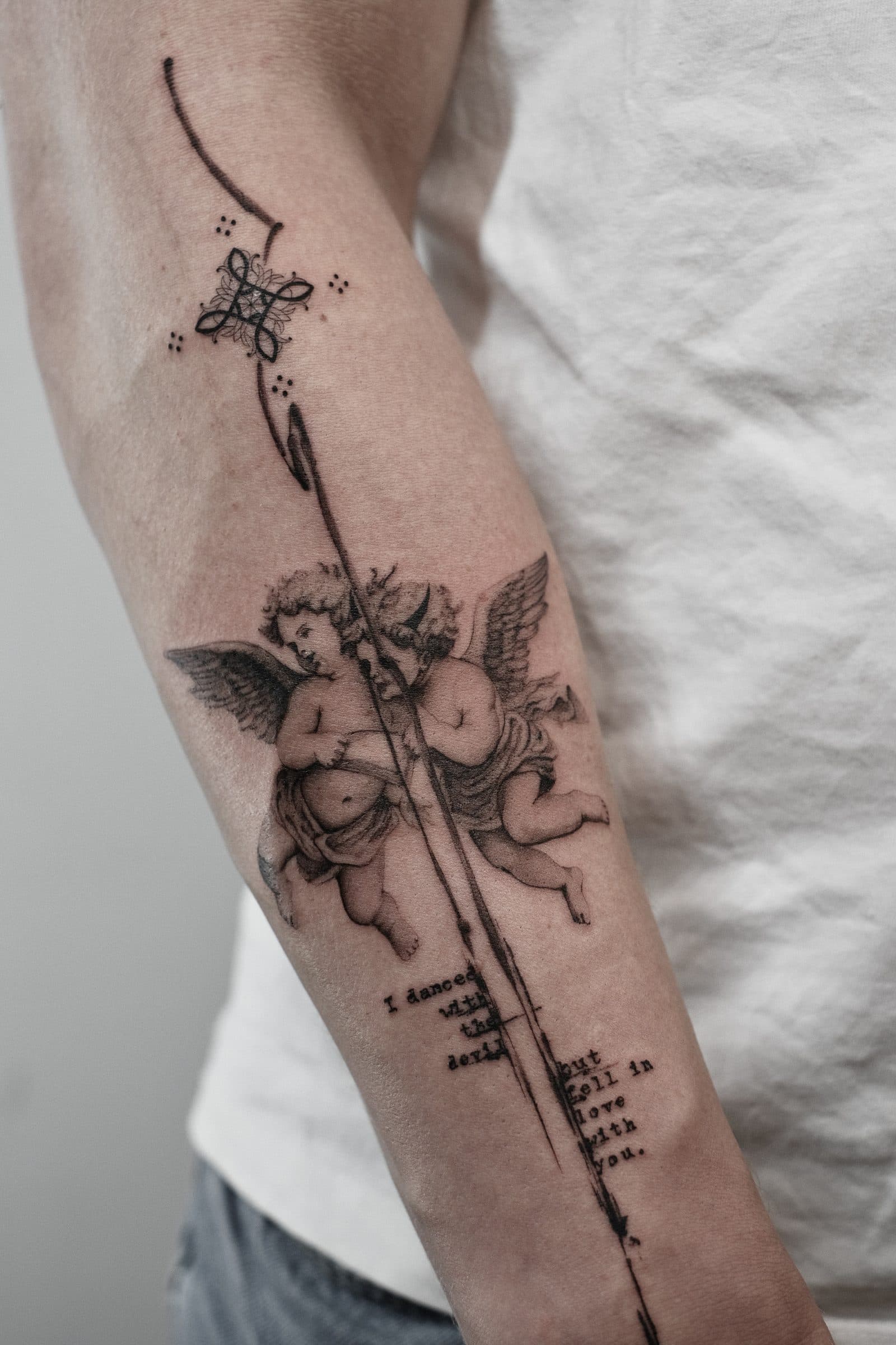 Conceptual Tattoo – Engel und Teufel – SIJA.INK Zürich