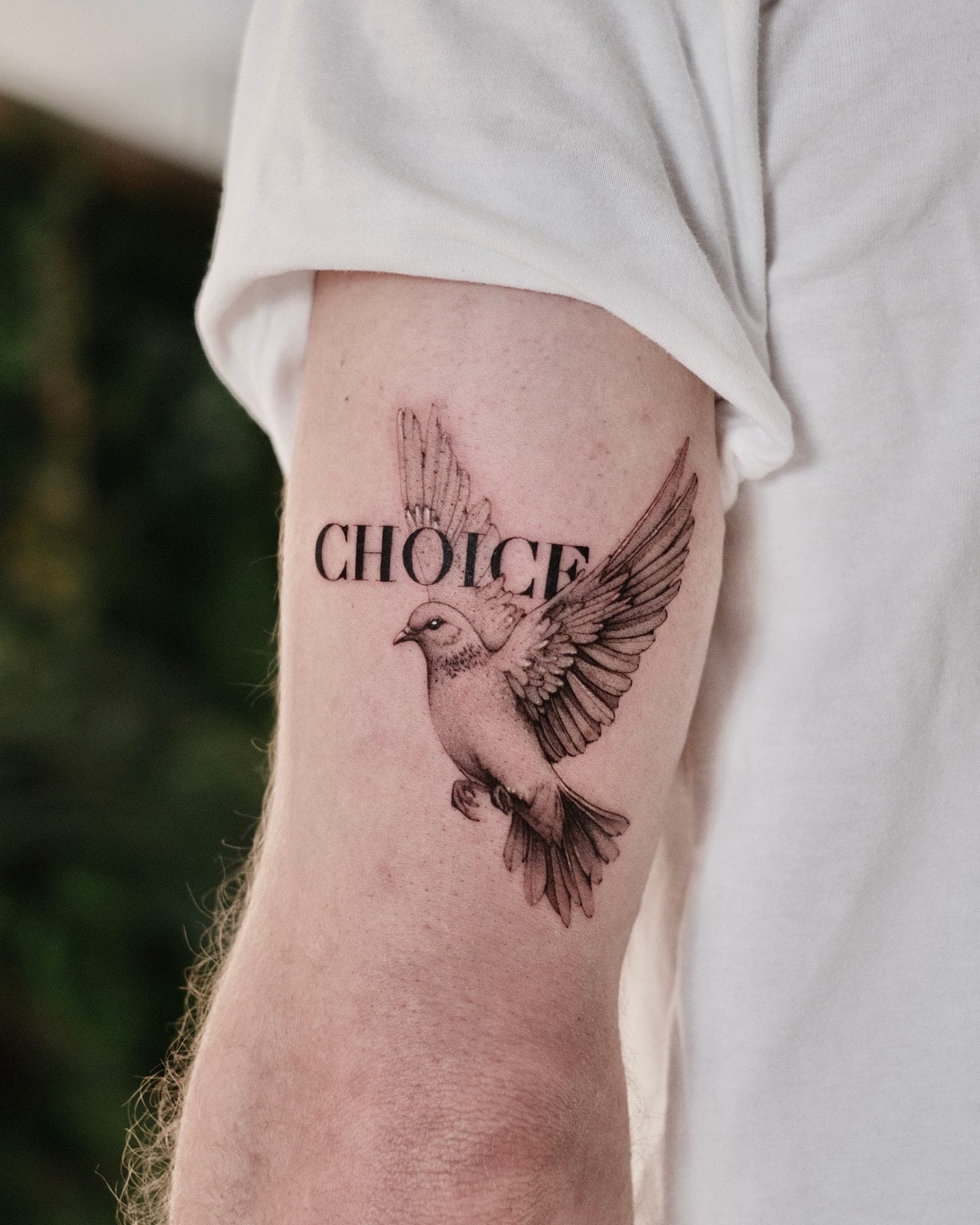 Conceptual Tattoo – Taube Choice – SIJA.INK Zürich