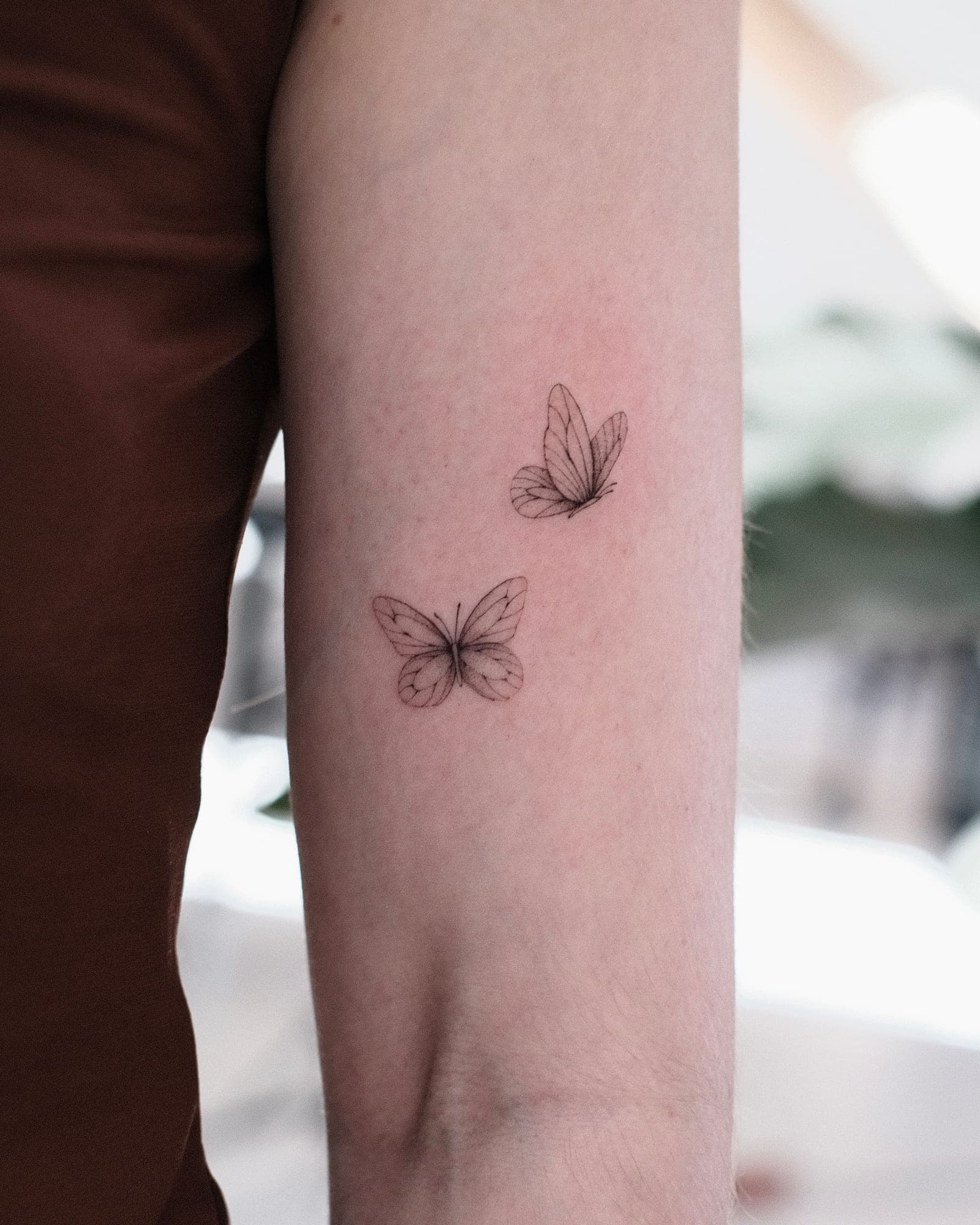 Fineline Tattoo – Schmetterlinge – SIJA.INK Zürich