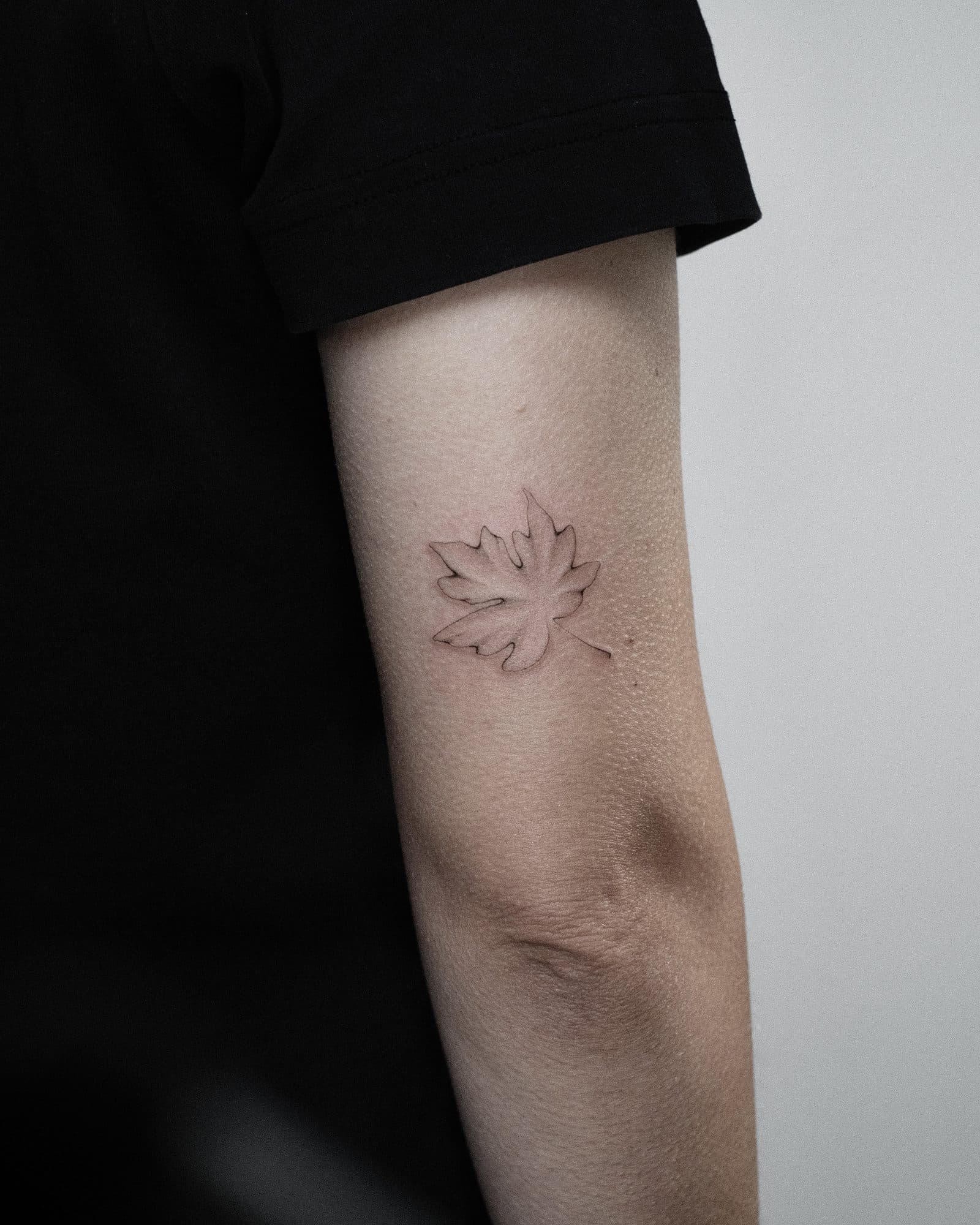 Fineline Tattoo – Ahornblatt – SIJA.INK Zürich