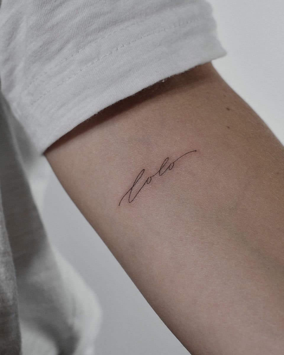 Fineline Tattoo – Name – SIJA.INK Zürich