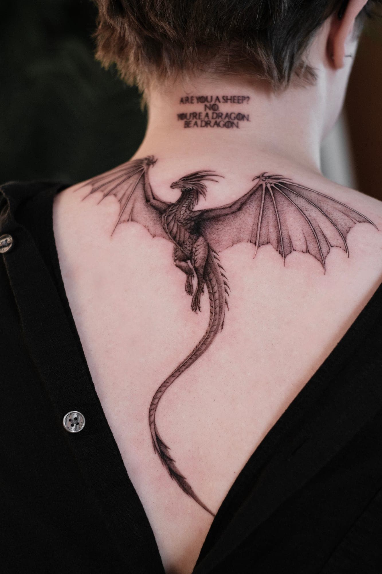 Conceptual Tattoo – Dragon, back – SIJA.INK Zürich